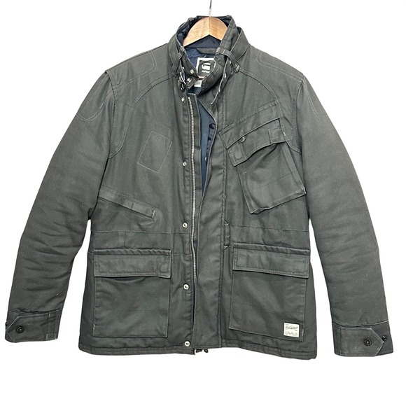 G-Star RAW Sandhurst Padded Military/Field Duck Canvas Winter Jacket Size L